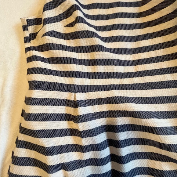 J. Crew striped pleated shift dress Blue and ecru size 12 - Picture 8 of 14